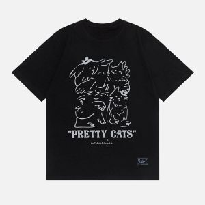 Concert Outfit Line Print Tee