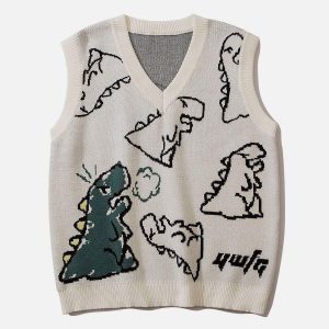 Concert Outfit Little Dinosaur Graphic Sweater Vest