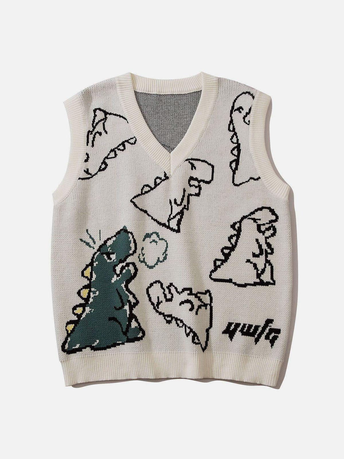 Concert Outfit Little Dinosaur Graphic Sweater Vest Concert Outfit Little Dinosaur Graphic Sweater Vest