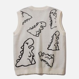 Concert Outfit Little Dinosaur Graphic Sweater Vest