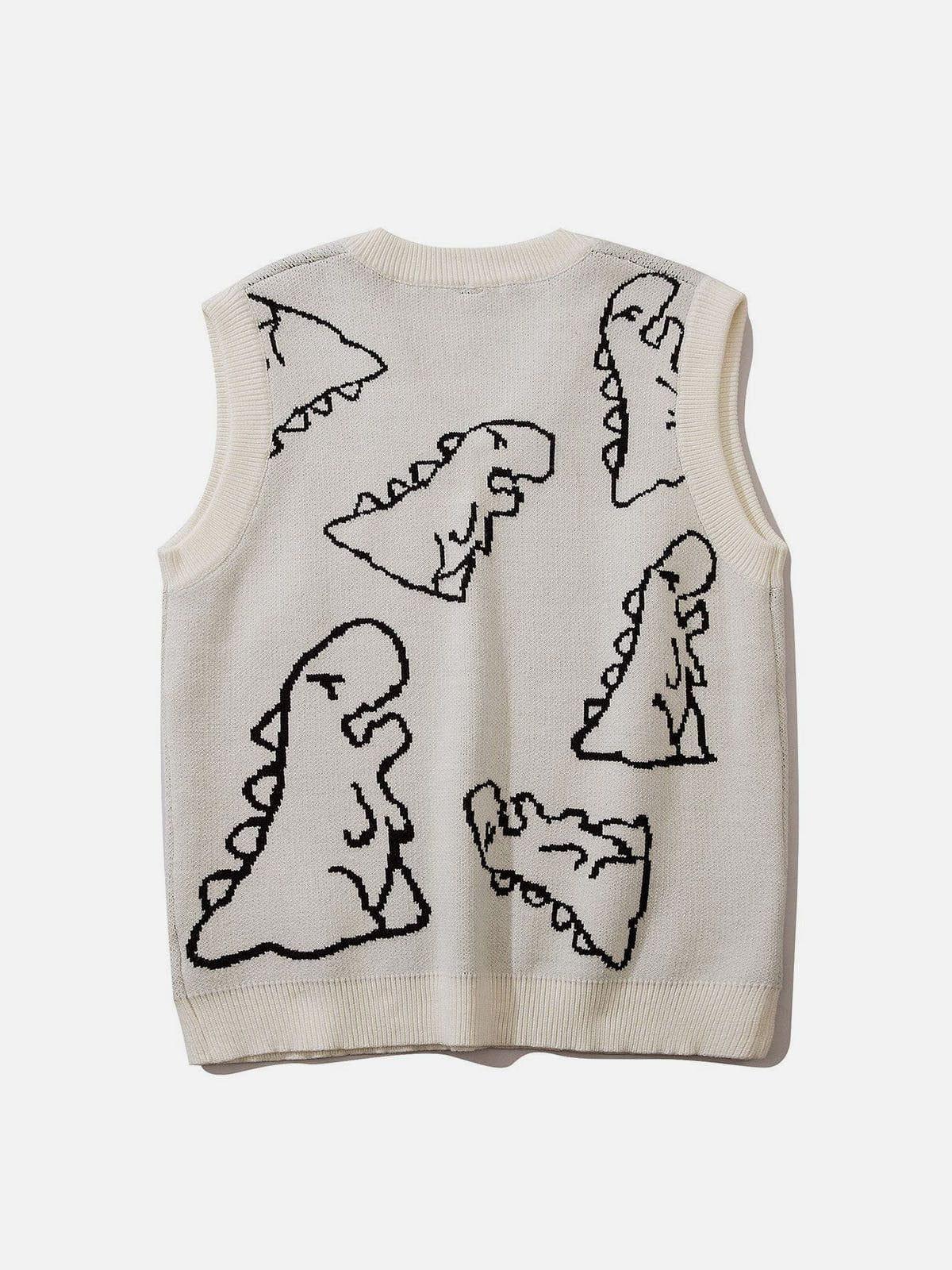 Concert Outfit Little Dinosaur Graphic Sweater Vest Concert Outfit Little Dinosaur Graphic Sweater Vest