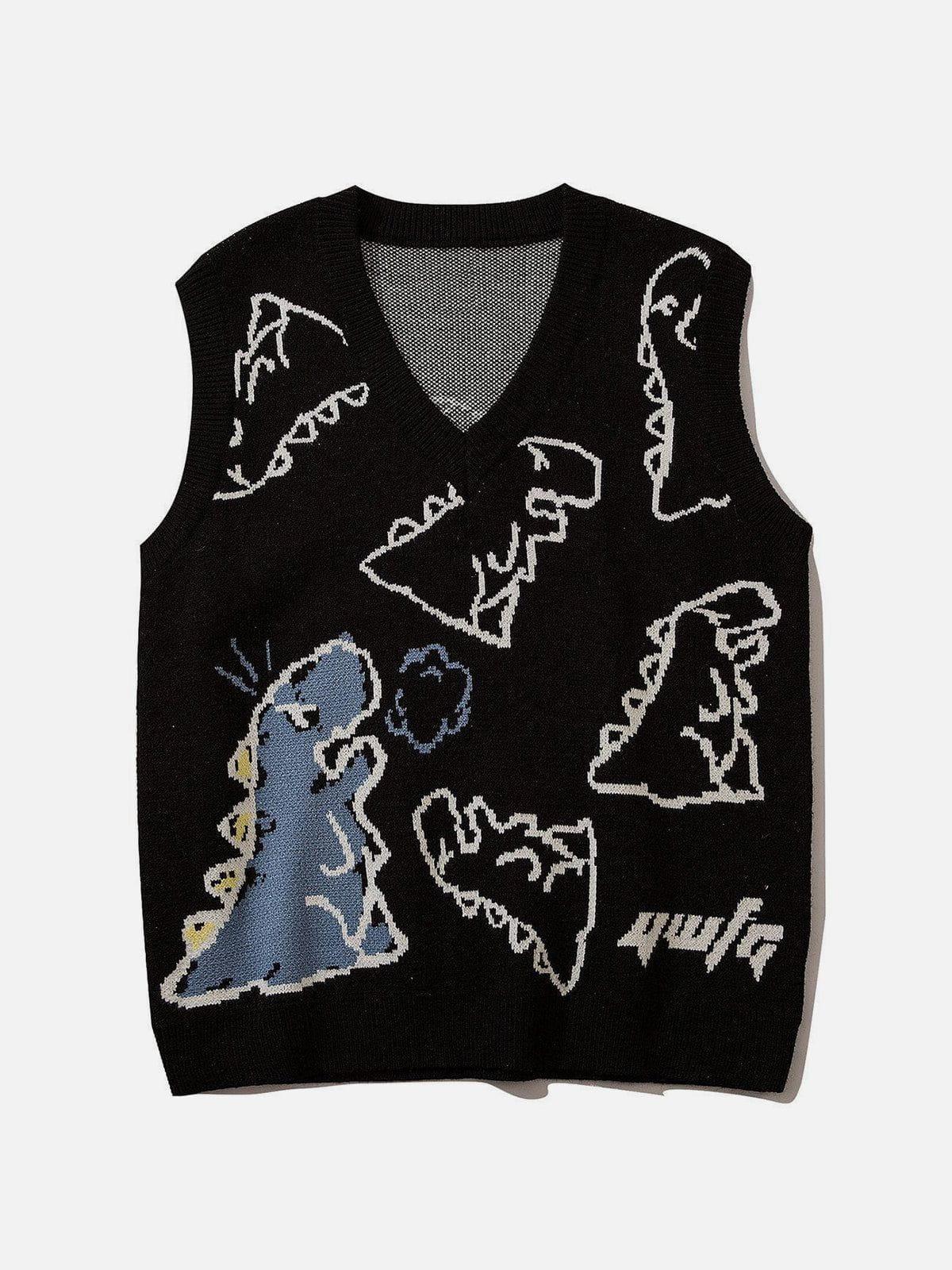 Concert Outfit Little Dinosaur Graphic Sweater Vest Concert Outfit Little Dinosaur Graphic Sweater Vest