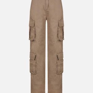 Concert Outfit Long Ribbon Low Waist Cargo Pants