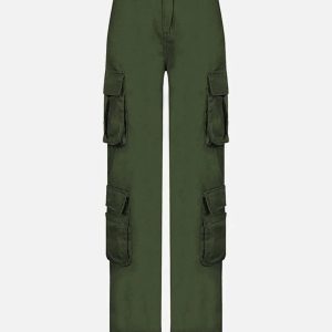 Concert Outfit Long Ribbon Low Waist Cargo Pants