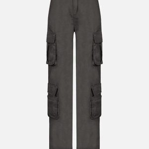 Concert Outfit Long Ribbon Low Waist Cargo Pants