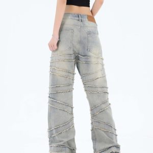 Concert Outfit Loose Wide Leg Cat Whisker Jeans