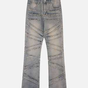 Concert Outfit Loose Wide Leg Cat Whisker Jeans