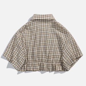 Concert Outfit Love Embroidered Plaid Tee