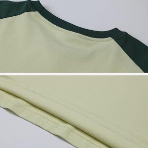 Concert Outfit Love Heart Print Patchwork Tee