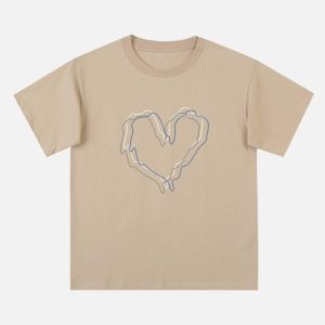 Concert Outfit Love Lines Print Tee
