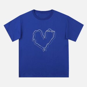 Concert Outfit Love Lines Print Tee