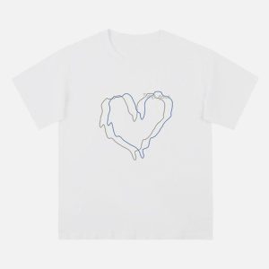 Concert Outfit Love Lines Print Tee