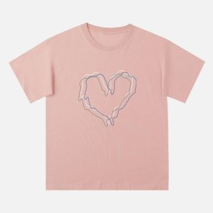Concert Outfit Love Lines Print Tee