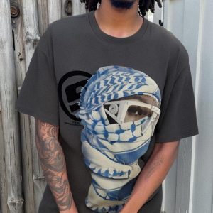 Concert Outfit Masked Portrait Graphic T-Shirt