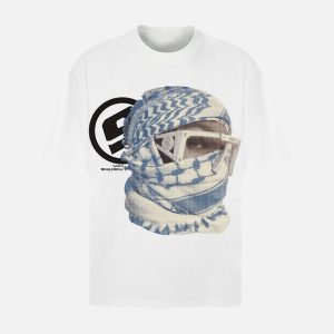 Concert Outfit Masked Portrait Graphic T-Shirt
