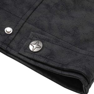 Concert Outfit Matte PU Moto Leather Jacket