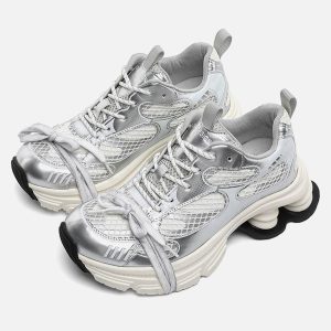 Concert Outfit Mesh Breathable Platform Sneakers