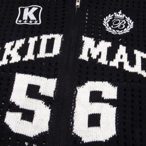 Concert Outfit Mesh Zip-Up Sports Jersey Short Sleeve Shirt