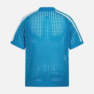 Concert Outfit Mesh Zip-Up Sports Jersey Short Sleeve Shirt