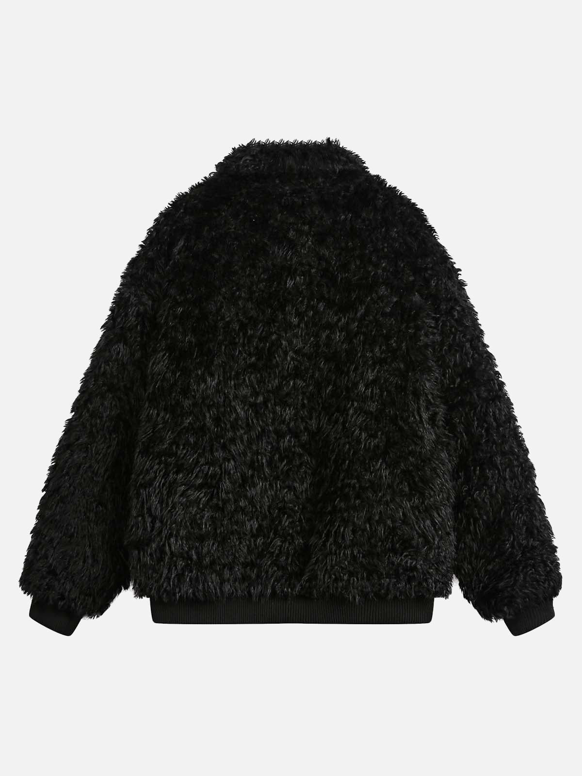 Concert Outfit Metal leather button Faux Fur Jacket Concert Outfit Metal leather button Faux Fur Jacket