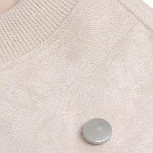 Concert Outfit Metallic Print Suede Crew Neck T-Shirt