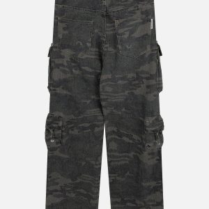 Concert Outfit Multi-Pocket Camouflage Cargo Pants