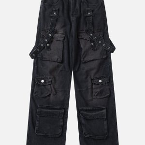 Concert Outfit Multi-Pocket Workwear Jeans