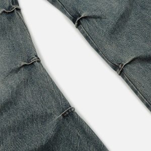 Concert Outfit Multi Wrinkle Washed Jeans