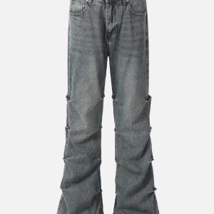 Concert Outfit Multi Wrinkle Washed Jeans