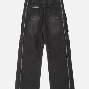 Concert Outfit Multiple Pockets Washable Jeans