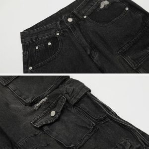 Concert Outfit Multiple Pockets Washable Jeans