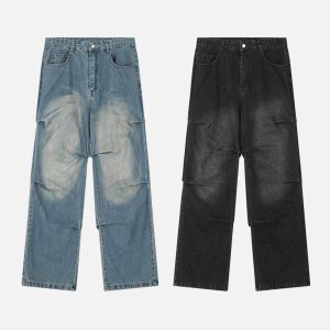 Concert Outfit Multiple Wrinkle Jeans