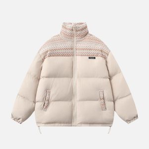 Concert Outfit Nordic Patterned Winter Coat