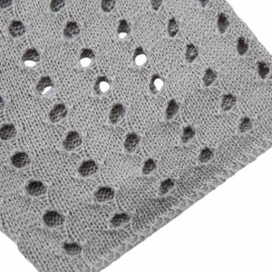 Concert Outfit Openwork Knit Short-Sleeve Sweater