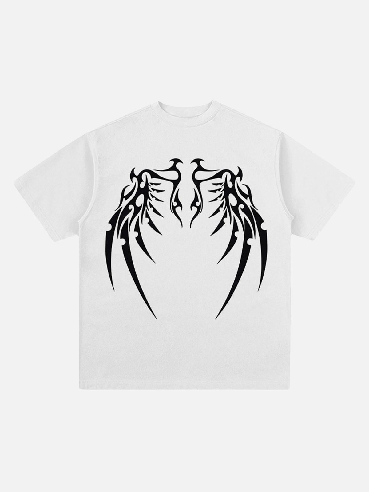 Concert Outfit Original Bone Wing Street Rap T-Shirt Concert Outfit Original Bone Wing Street Rap T-Shirt