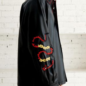 Concert Outfit Original Embroidered Leather Shirt