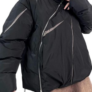 Concert Outfit Oversize Deconstructed Cotton Jacket