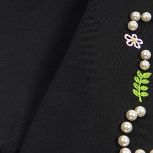 Concert Outfit Oversized Embroidered Floral Letter T-Shirt