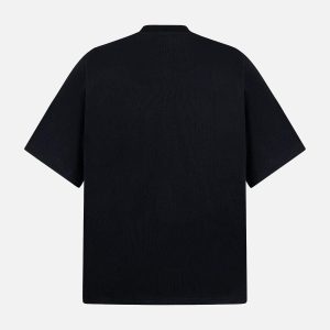 Concert Outfit Oversized Embroidered Floral Letter T-Shirt