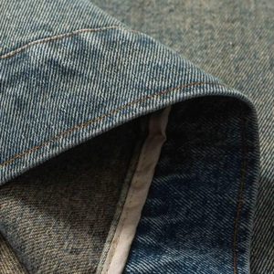 Concert Outfit Oversized Hip-Hop Embroidered Patch Denim Jacket