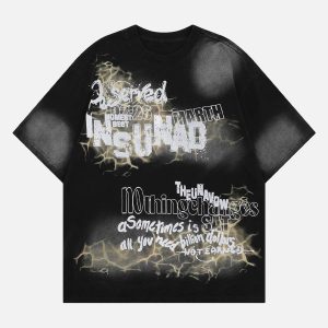 Concert Outfit Oversized Letter Graphic T-Shirt