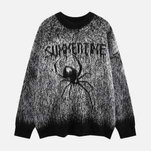 Concert Outfit Oversized Spider Sweater