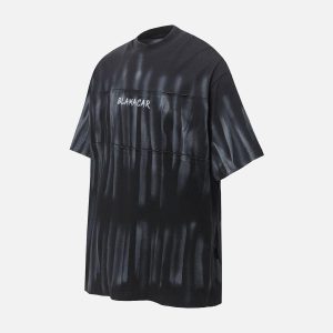 Concert Outfit Oversized Tie-Dye Embroidered Letter T-Shirt