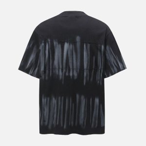 Concert Outfit Oversized Tie-Dye Embroidered Letter T-Shirt