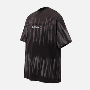 Concert Outfit Oversized Tie-Dye Embroidered Letter T-Shirt