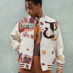 Concert Outfit Owl Patch Embroidered Baseball Jersey