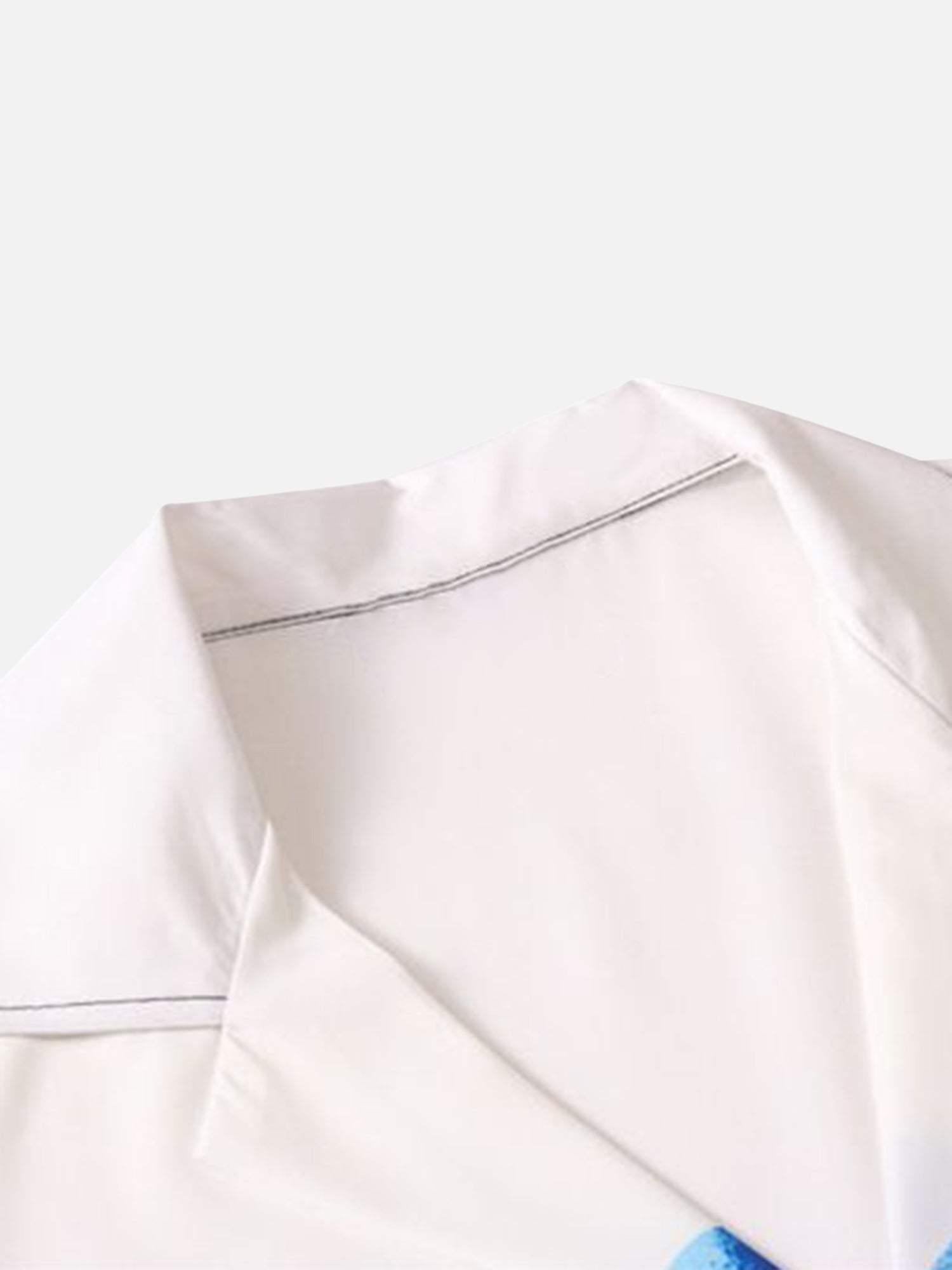 Concert Outfit Palm Digital Print Loose Lapel Short Sleeve Shirt Concert Outfit Palm Digital Print Loose Lapel Short Sleeve Shirt