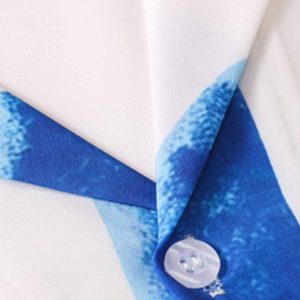 Concert Outfit Palm Digital Print Loose Lapel Short Sleeve Shirt