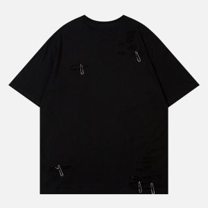 Concert Outfit Paper Clip Decoration Tee