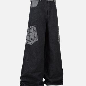 Concert Outfit Patch Pocket Baggy Jeans